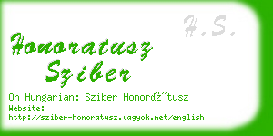 honoratusz sziber business card
